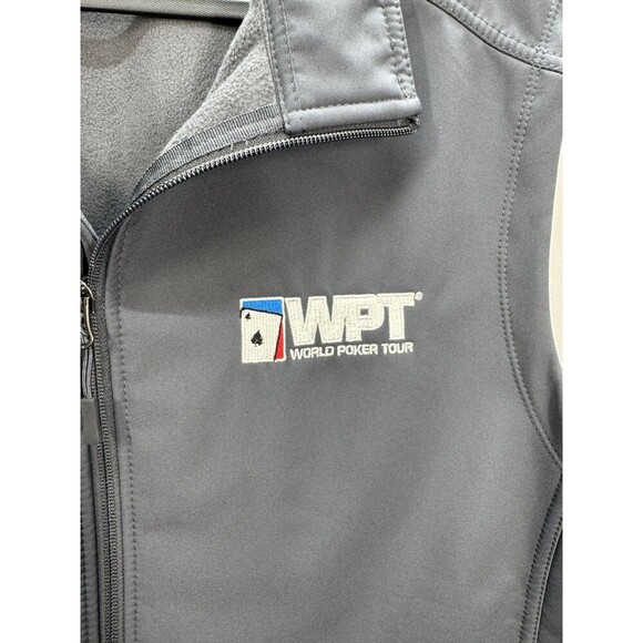 World Poker Tour Port Authority Vest Men’s XL Gray Full Zip Embroidered Logo EUC - Picture 6 of 9